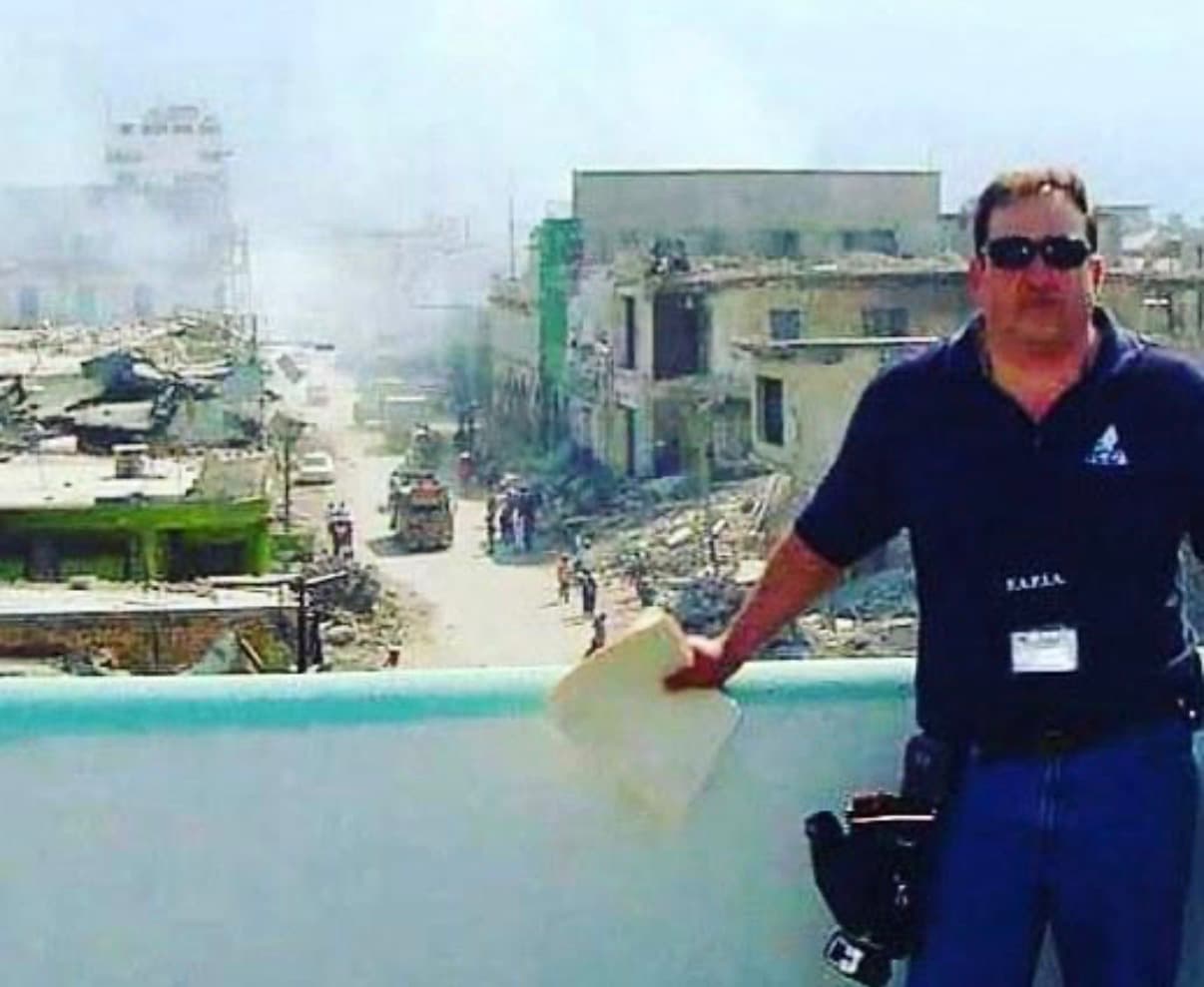 Raul Rivero during post-earthquake damage assessments in Haiti